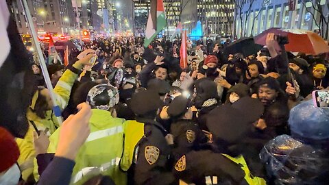 Protesters Clash with Police Outside Biden Fundraiser in NYC
