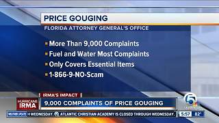 Florida Attorney General receives more than 9,000 price gouging complaints