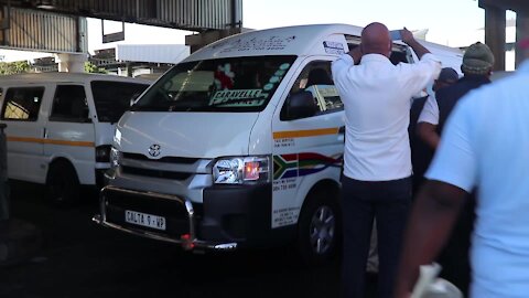 SOUTH AFRICA - Cape Town- MEC Madikizela in Mitchell's plain Taxi RankVideo) (xak)