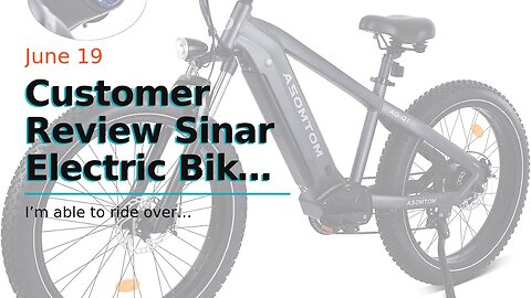 Customer Review Sinar Electric Bike for Adults 35MPH 750w Motor Electric Bicycle 48V 15AH Samsu...