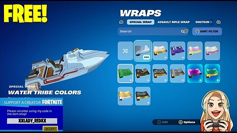 FREE | Water Tribe Color Special (Wrap)-Fortnite