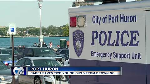 Police cadet risks own life to save two girls swept up in St. Clair River