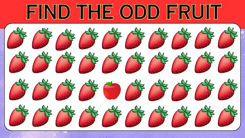 Find The ODD One Out - Fruit Edition 🍏🥑🍓 30 Easy, Medium, Hard Levels Quiz #cocolemon