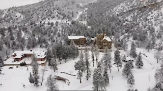 Glen Eyrie Castle Navigators Drone Tour Winter Wonderland