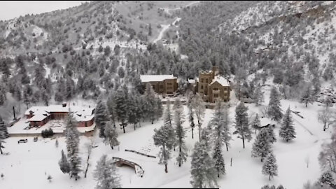 Glen Eyrie Castle Navigators Drone Tour Winter Wonderland