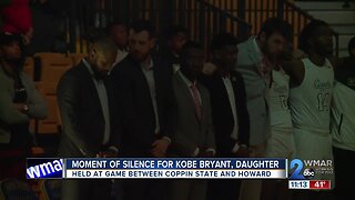 Moment of silence held for Kobe Bryant, daughter at Coppin State game