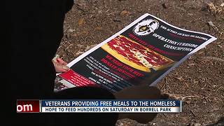 Veterans providing free meals to homeless at Borrell Park on Saturday