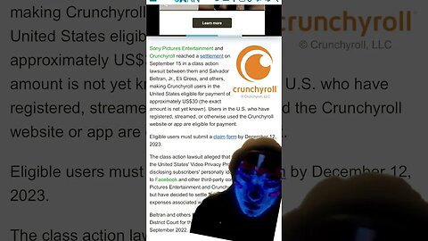 Crunchyroll Privacy Information Lawsuit #crunchyroll #anime #manga