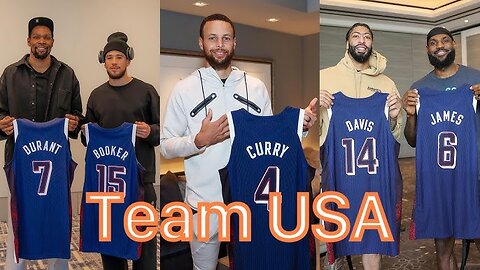 Team USA players receive their jersey's for 2024 Olympics in Paris