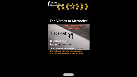 Top Verses To Memorize, Habakkuk 2:4