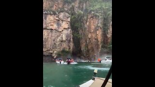 Terrifying: Canyon Collapses Onto Boats in Brazil