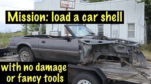 How I picked up a car shell with no front suspension, without causing any damage and no fancy tools.