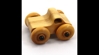 Handmade Wood Toy Monster Truck Based on the Play Pal Series