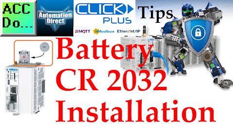 Click PLUS PLC Battery CR 2032 Installation