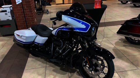 Harley street glide Special With Limited Arctic Paint walk around