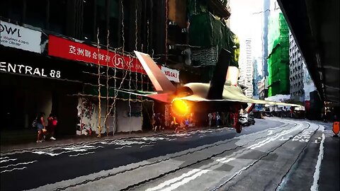 How to make Lockheed Martin F-35 Lightning II In ChinaTown with After Effects and Element 3D .