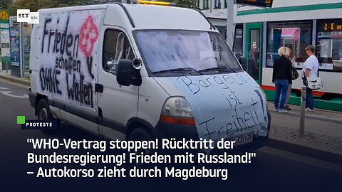 "Frieden mit Russland!" – Autokorso zieht durch Magdeburg