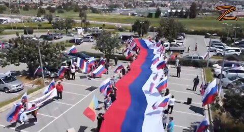 A rally in support of Russia took place in Limassol, Cyprus