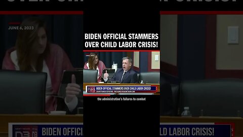Biden Official Stammers over Child Labor Crisis!
