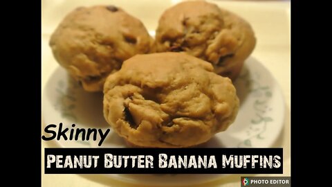 Skinny Peanut Butter Banana Muffins
