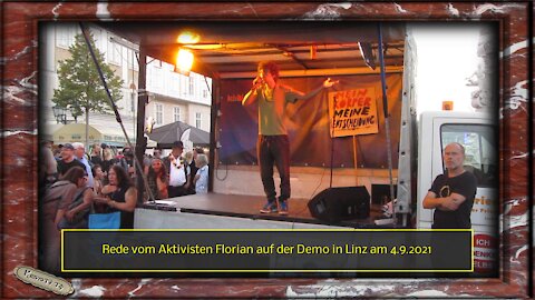 Rede vom Aktivisten Florian auf der Demo in Linz am 4.9.2021