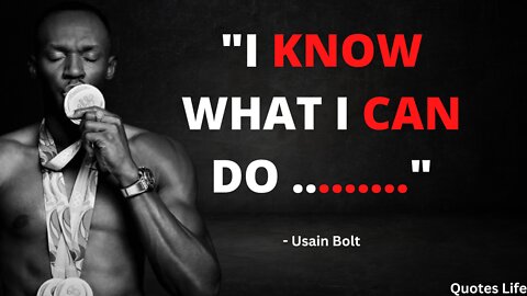Usain Bolt: Fastest Man in the World Tells Us What Motivates Him. Athletes Quotes.