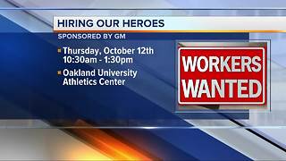 Calling all Veterans! The Hiring Our Heroes event is Thursday, October 12, 2017