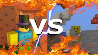 Roblox vs Minecraft Skywars (but some funny stuff happens)