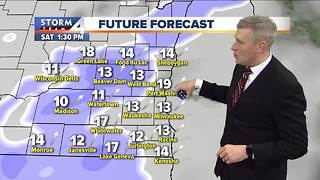 Snow flurries possible late Saturday