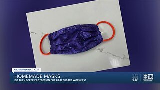 Homemade masks being made for healthcare workers