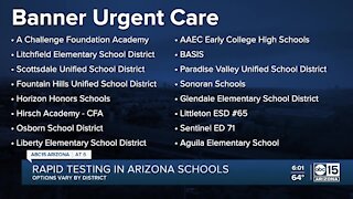 8 school districts show interest in rapid testing in Maricopa Co.