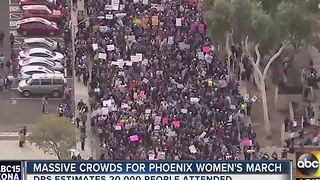 20,000 people take to streets of Phoenix for women’s march