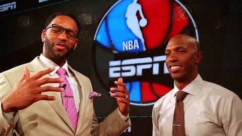 Tracy McGrady visits ESPN studios for NBA Countdown