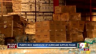 Warehouse of hurricane supplies found in Puerto Rico