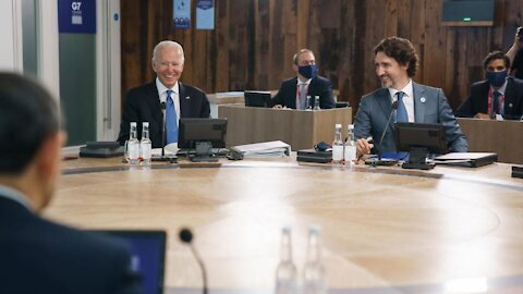Trudeau & Biden Chatted About Reopening The Canada-US Border During The G7 Summit