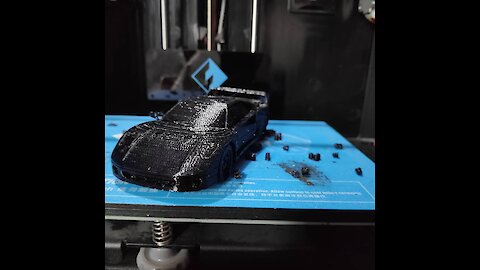 black ferrari f40 3d printed time lapse