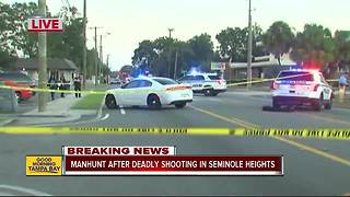 Manhunt underway in Seminole Heights after deadly shooting early Tuesday