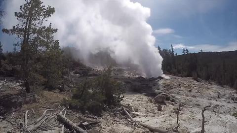 Yellowstone's Steamboat Geyser's rare eruption