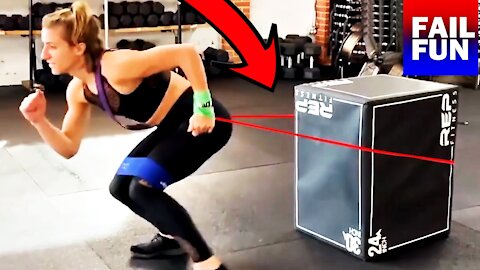 Funny gymnastics video | Woman takes a hard slap in training (FailFun)
