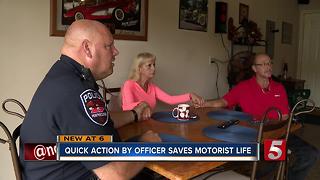 Police Officer Saves Man's Life After Crash