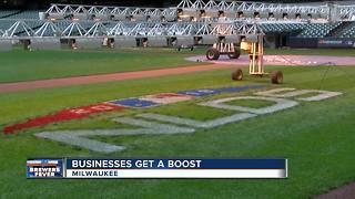 Local businesses feeling effects of Brewers playoffs run