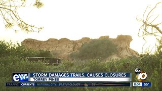 Storm damaged trails, causing closure