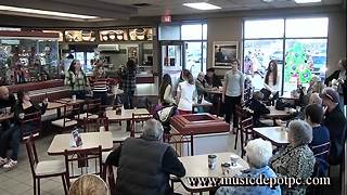 Talented Young Musicians Pull Off Christmas Flash Mob At Coffee Shop