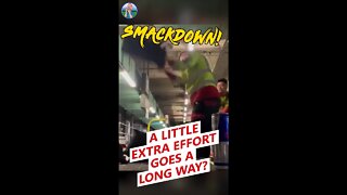 Luggage SMACKDOWN by airport luggage handlers