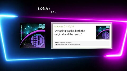 Early Support for Sonar Zone - The Return (Deepsink Digital) #trance #trancemusic #trancelovers