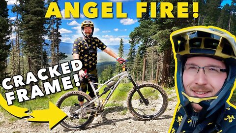 First Time Mountain Biking - CRACKED FRAME! Angel Fire