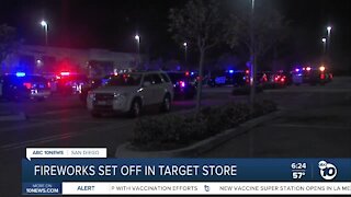Fireworks set off in Vista Target store, prompts law enforcement response