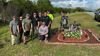 Roadside memorial for slain FHP Trooper Joseph Bullock enhanced in Martin County