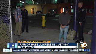 2 BASE jumpers arrested after leap from downtown crane