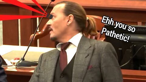 Johnny Depp Throws a Nasty Look at Amber's Lawyer during trial